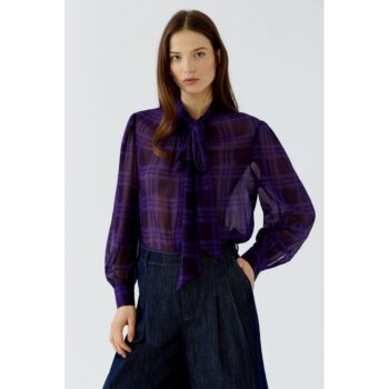 Oui Schluppenbluse 99096 dk violett violett