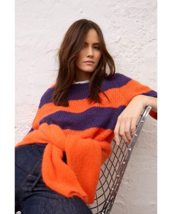 Oui ESMY Pullover 94307 dk violett orange