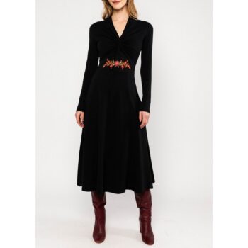 Blutsgeschwister Jerseykleid Hot Knot Shawl 001263-100-1314 black and strong