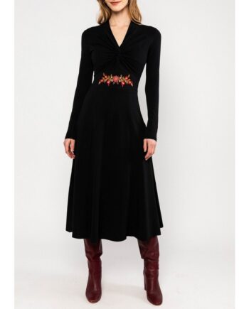 Blutsgeschwister Jerseykleid Hot Knot Shawl 001263-100-1314 black and strong