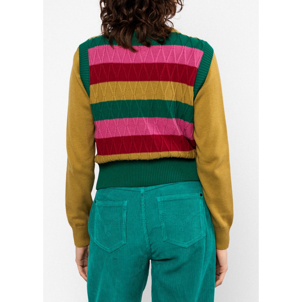 Blutsgeschwister Strick-Pullunder Carnaby Candy 001263-144-02270 little party stripe knit