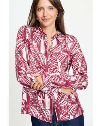 Pom Amsterdam BLOUSE - Mila Ribbon Red SP9734