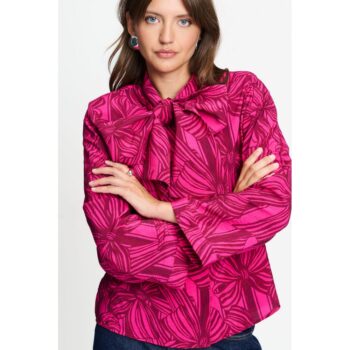 Pom Amsterdam Bluse BLOUSE - Sara Ribbon Pink SP9735