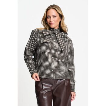 Pom Amsterdam Bluse BLOUSE - Noa Check Brown SP9732