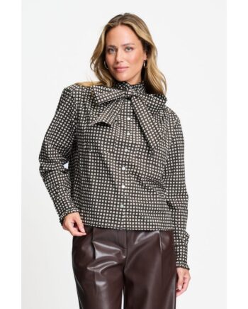 Pom Amsterdam Bluse BLOUSE - Noa Check Brown SP9732