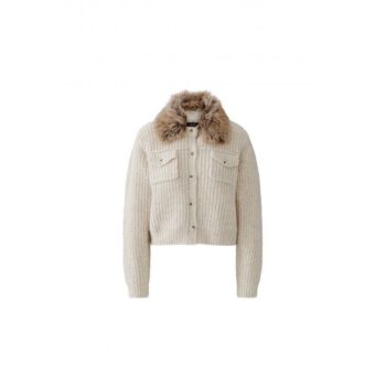 Oui Strickjacke 98024 light beige mel