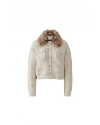 Oui Strickjacke 98024 light beige mel