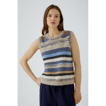 Oui Pullunder 98041 lt brown blue