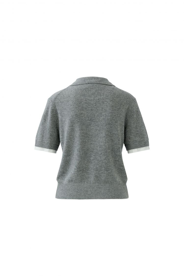 Oui Pullover 98990 steel grey