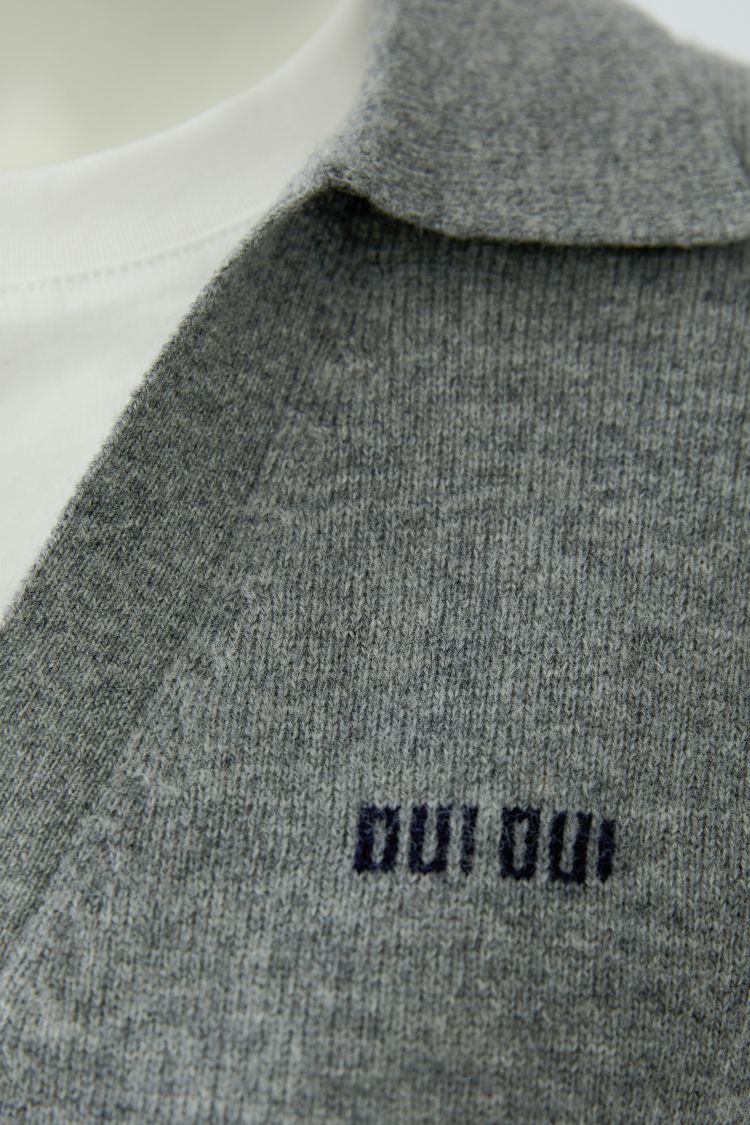 Oui Pullover 98990 steel grey