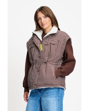 Pom Amsterdam Weste Wendeweste GILET - Glen Brown Check SP9671