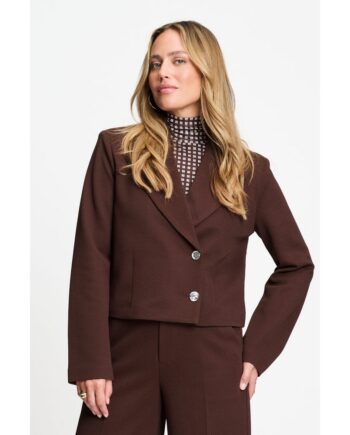 Pom Amsterdam BLAZER - Cassie Chocolate Brown SP9724