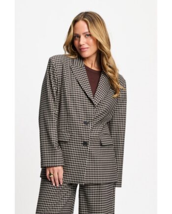 Pom Amsterdam BLAZER - Laurie Check Brown SP9725