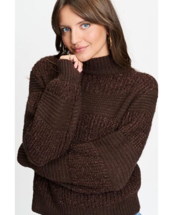 Pom Amsterdam PULLOVER - Kate Chocolate Brown SP9763