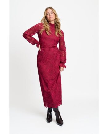 Pom Amsterdam Rock SKIRT - Holly Lace Burgundy Red SP9771