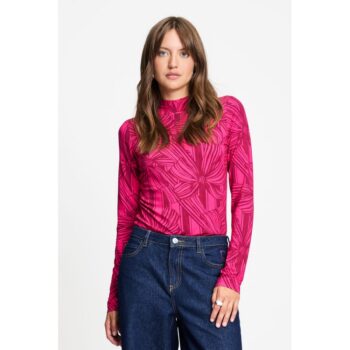 Pom Amsterdam TURTLENECK - Romi Jersey Ribbon Pink SP9785