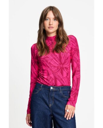 Pom Amsterdam TURTLENECK - Romi Jersey Ribbon Pink SP9785