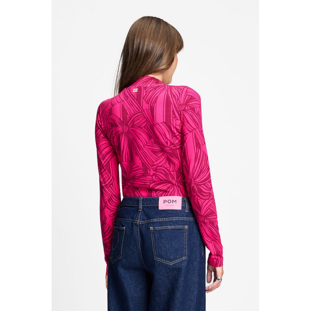 Pom Amsterdam TURTLENECK - Romi Jersey Ribbon Pink SP9785