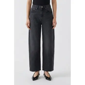 Oui Jeans Barrel 100028 darkgrey denim