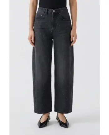 Oui Jeans Barrel 100028 darkgrey denim