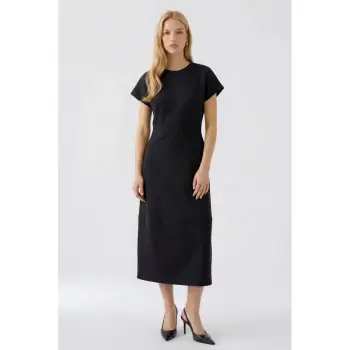 Oui Scuba Kleid 100038 black 9990