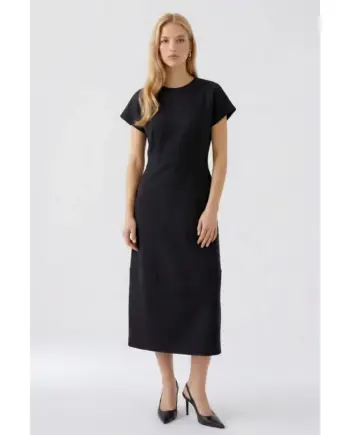 Oui Scuba Kleid 100038 black 9990