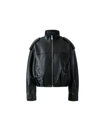 Oui Jacke Lederjacke 100823 black