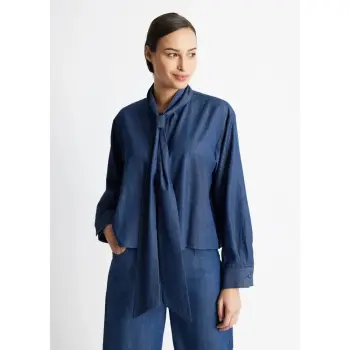 Fox's Legere Bluse NA24385 NABLUES aus 100 % Baumwolle blau