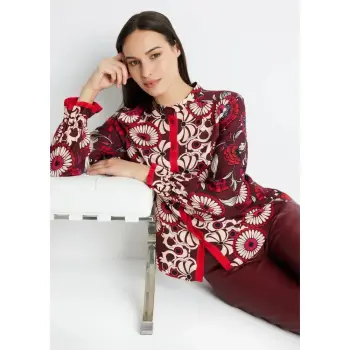 Fox's Legere Bluse VALYRA aus 100 % Viskose bordeaux