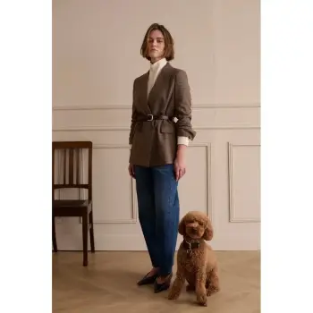 Oui 99966 Blazer brown black