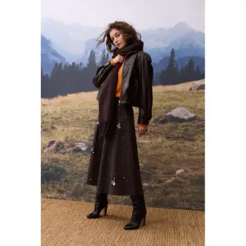 Oui Jacke Lederjacke 100823 brown