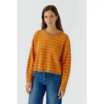 Oui Pullover 92275 dk camel orange